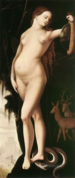  do Lienzo - Prudencia pintor desnudo renacentista Hans Baldung
